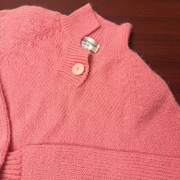 Vintage Silvercord Petites Sweater Womans Sz M Pet. Acrylic L/S 1 Button 90s Y2K - Picture 1 of 7